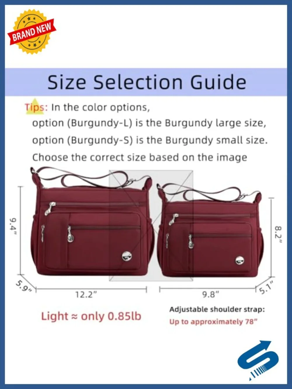 Nylon Satchel Handbag with Multiple Pockets - Crossbody Tote